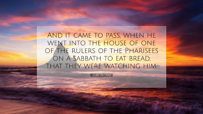 Picture 07 - Luke 14:1 ASV Desktop Wallpaper - And it came to pass, when he went into the house - Desktop Bible Verse Wallpaper