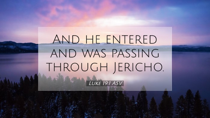 Picture 07 - Luke 19:1 ASV Desktop Wallpaper - And he entered and was passing through - Desktop Bible Verse Wallpaper