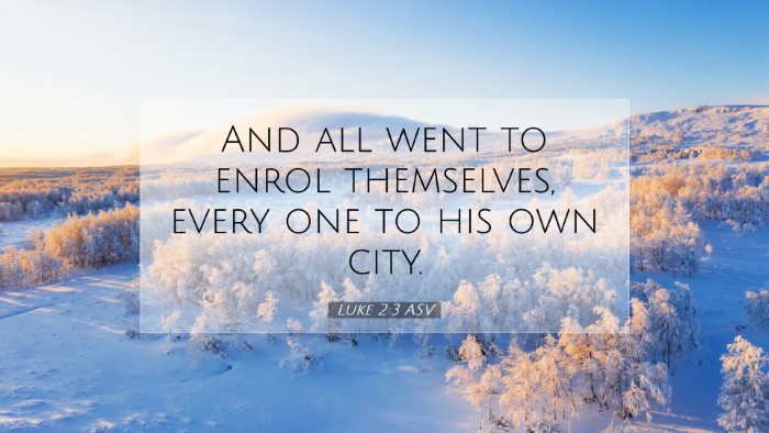 Picture 07 - Luke 2:3 ASV Desktop Wallpaper - And all went to enrol themselves, every one to - Desktop Bible Verse Wallpaper