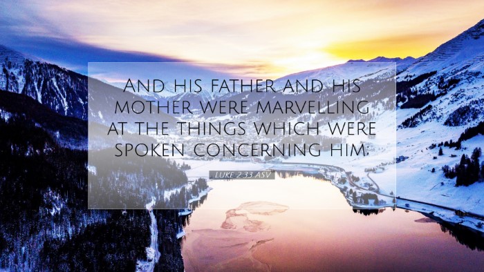 Picture 07 - Luke 2:33 ASV Desktop Wallpaper - And his father and his mother were marvelling at - Desktop Bible Verse Wallpaper