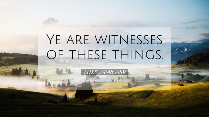 Picture 07 - Luke 24:48 ASV Desktop Wallpaper - Ye are witnesses of these - Desktop Bible Verse Wallpaper