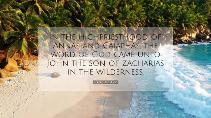 Picture 07 - Luke 3:2 ASV Desktop Wallpaper - in the highpriesthood of Annas and Caiaphas, the - Desktop Bible Verse Wallpaper
