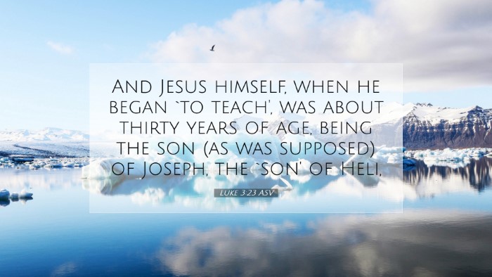 Picture 07 - Luke 3:23 ASV Desktop Wallpaper - And Jesus himself, when he began `to teach', was - Desktop Bible Verse Wallpaper