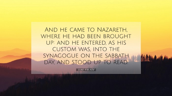 Picture 07 - Luke 4:16 ASV Desktop Wallpaper - And he came to Nazareth, where he had been - Desktop Bible Verse Wallpaper