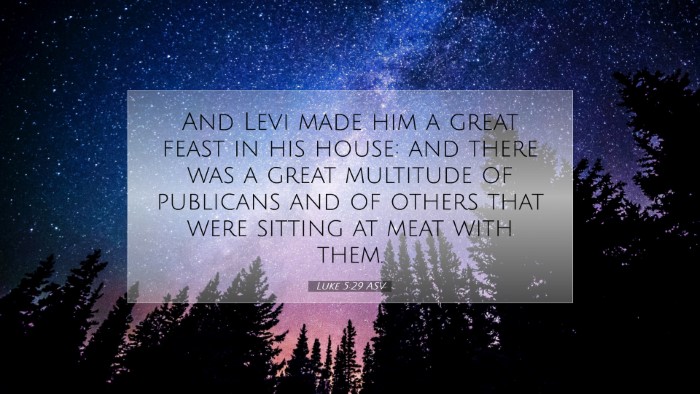 Picture 07 - Luke 5:29 ASV Desktop Wallpaper - And Levi made him a great feast in his house: and - Desktop Bible Verse Wallpaper