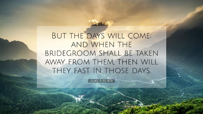 Picture 07 - Luke 5:35 ASV Desktop Wallpaper - But the days will come; and when the bridegroom - Desktop Bible Verse Wallpaper