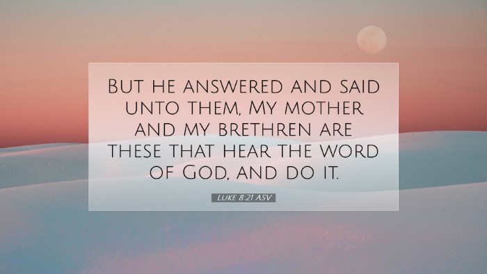 Picture 07 - Luke 8:21 ASV Desktop Wallpaper - But he answered and said unto them, My mother and - Desktop Bible Verse Wallpaper