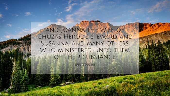 Picture 07 - Luke 8:3 ASV Desktop Wallpaper - and Joanna the wife of Chuzas Herod's steward, - Desktop Bible Verse Wallpaper