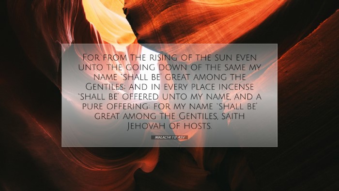 Picture 07 - Malachi 1:11 ASV Desktop Wallpaper - For from the rising of the sun even unto the - Desktop Bible Verse Wallpaper