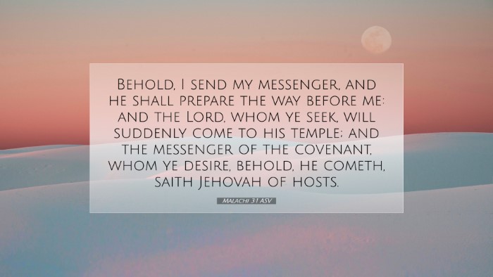 Picture 07 - Malachi 3:1 ASV Desktop Wallpaper - Behold, I send my messenger, and he shall prepare - Desktop Bible Verse Wallpaper