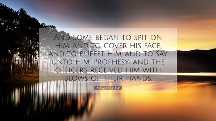 Picture 07 - Mark 14:65 ASV Desktop Wallpaper - And some began to spit on him, and to cover his - Desktop Bible Verse Wallpaper