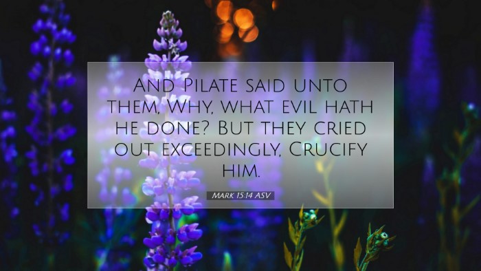 Picture 07 - Mark 15:14 ASV Desktop Wallpaper - And Pilate said unto them, Why, what evil hath he - Desktop Bible Verse Wallpaper