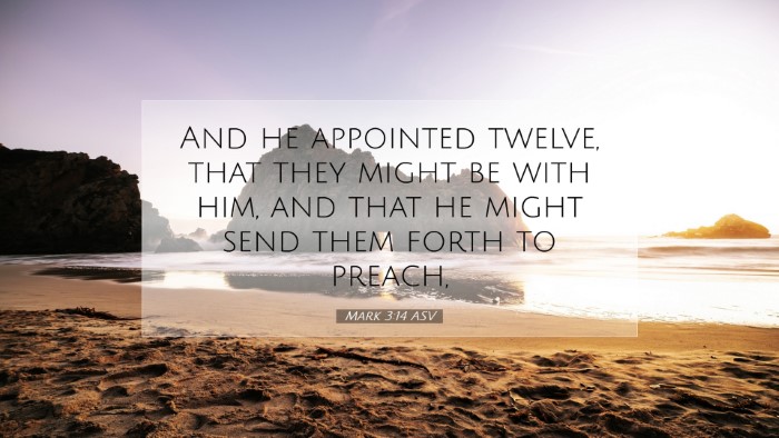 Picture 07 - Mark 3:14 ASV Desktop Wallpaper - And he appointed twelve, that they might be with - Desktop Bible Verse Wallpaper