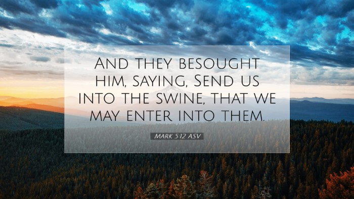 Picture 07 - Mark 5:12 ASV Desktop Wallpaper - And they besought him, saying, Send us into the - Desktop Bible Verse Wallpaper