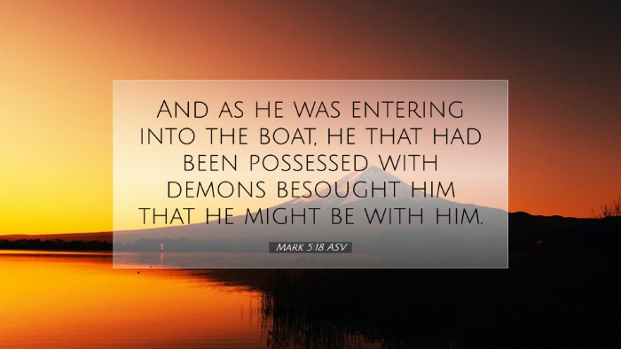 Picture 07 - Mark 5:18 ASV Desktop Wallpaper - And as he was entering into the boat, he that had - Desktop Bible Verse Wallpaper