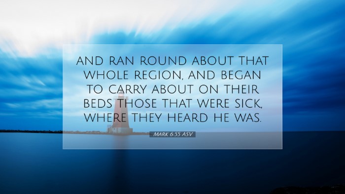 Picture 07 - Mark 6:55 ASV Desktop Wallpaper - and ran round about that whole region, and began - Desktop Bible Verse Wallpaper