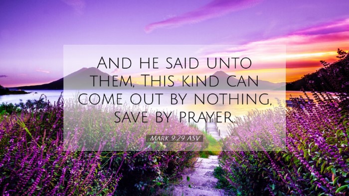 Picture 07 - Mark 9:29 ASV Desktop Wallpaper - And he said unto them, This kind can come out by - Desktop Bible Verse Wallpaper