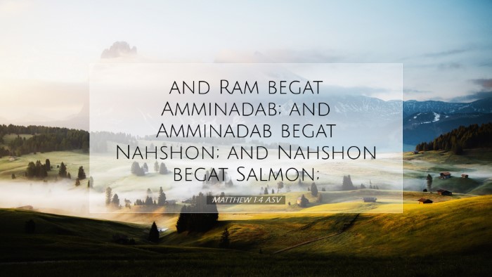 Picture 07 - Matthew 1:4 ASV Desktop Wallpaper - and Ram begat Amminadab; and Amminadab begat - Desktop Bible Verse Wallpaper