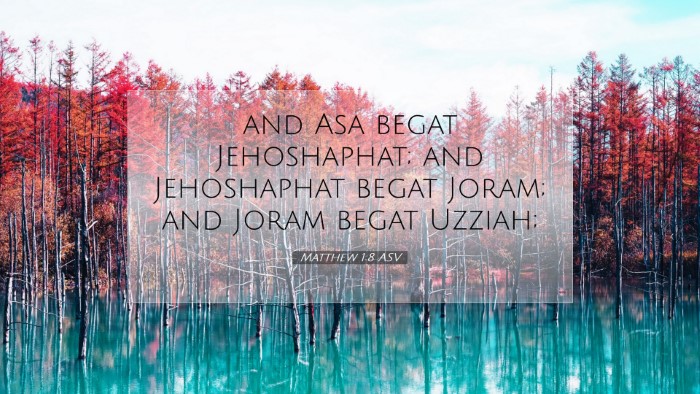 Picture 07 - Matthew 1:8 ASV Desktop Wallpaper - and Asa begat Jehoshaphat; and Jehoshaphat begat - Desktop Bible Verse Wallpaper