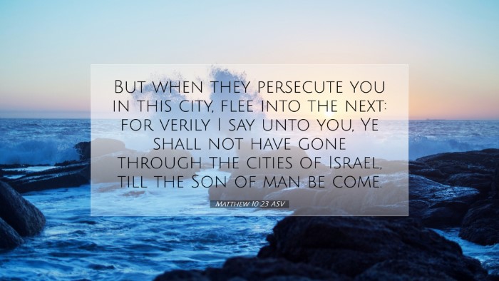 Picture 07 - Matthew 10:23 ASV Desktop Wallpaper - But when they persecute you in this city, flee - Desktop Bible Verse Wallpaper