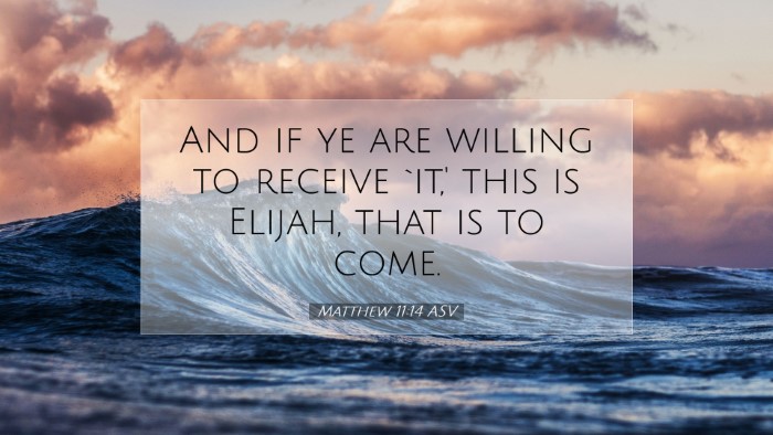 Picture 07 - Matthew 11:14 ASV Desktop Wallpaper - And if ye are willing to receive `it,' this is - Desktop Bible Verse Wallpaper
