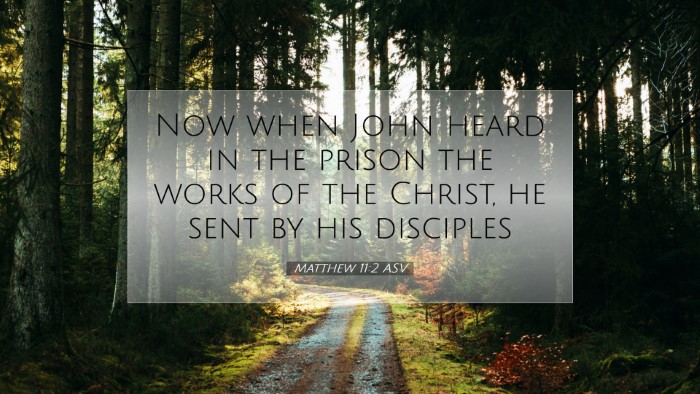 Picture 07 - Matthew 11:2 ASV Desktop Wallpaper - Now when John heard in the prison the works of - Desktop Bible Verse Wallpaper
