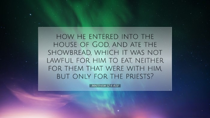 Picture 07 - Matthew 12:4 ASV Desktop Wallpaper - how he entered into the house of God, and ate the - Desktop Bible Verse Wallpaper