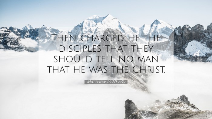 Picture 07 - Matthew 16:20 ASV Desktop Wallpaper - Then charged he the disciples that they should - Desktop Bible Verse Wallpaper