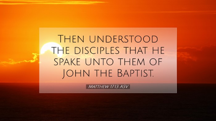 Picture 07 - Matthew 17:13 ASV Desktop Wallpaper - Then understood the disciples that he spake unto - Desktop Bible Verse Wallpaper