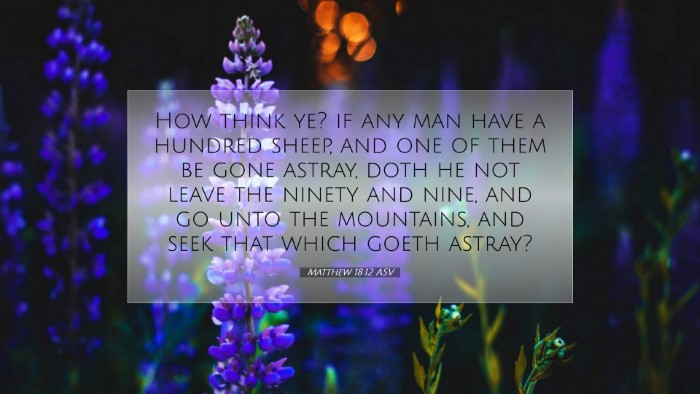Picture 07 - Matthew 18:12 ASV Desktop Wallpaper - How think ye? if any man have a hundred sheep, - Desktop Bible Verse Wallpaper