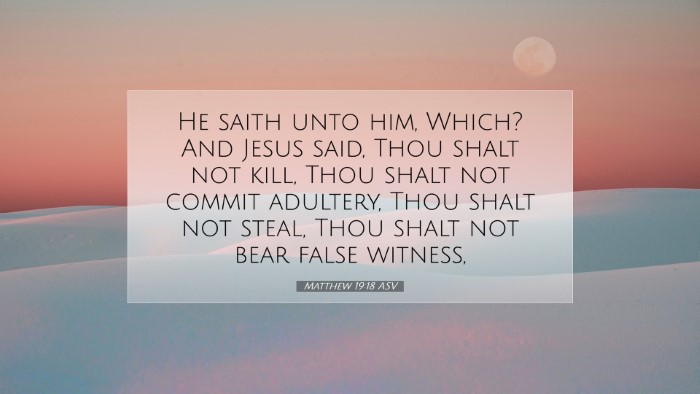 Picture 07 - Matthew 19:18 ASV Desktop Wallpaper - He saith unto him, Which? And Jesus said, Thou - Desktop Bible Verse Wallpaper