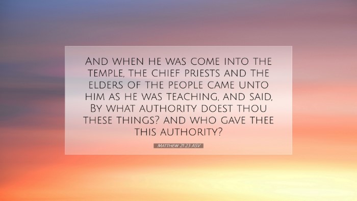 Picture 07 - Matthew 21:23 ASV Desktop Wallpaper - And when he was come into the temple, the chief - Desktop Bible Verse Wallpaper