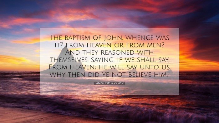 Picture 07 - Matthew 21:25 ASV Desktop Wallpaper - The baptism of John, whence was it? from heaven - Desktop Bible Verse Wallpaper