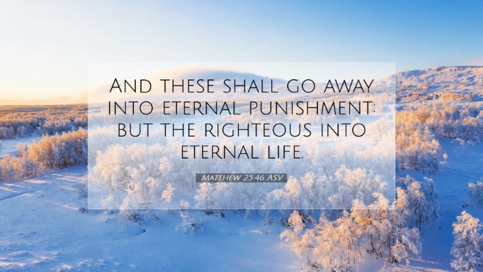 Picture 07 - Matthew 25:46 ASV Desktop Wallpaper - And these shall go away into eternal punishment: - Desktop Bible Verse Wallpaper