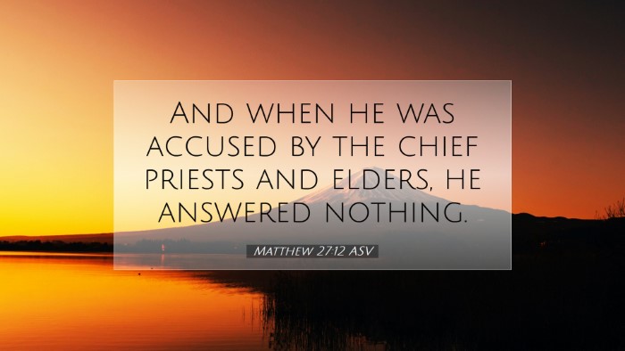 Picture 07 - Matthew 27:12 ASV Desktop Wallpaper - And when he was accused by the chief priests and - Desktop Bible Verse Wallpaper