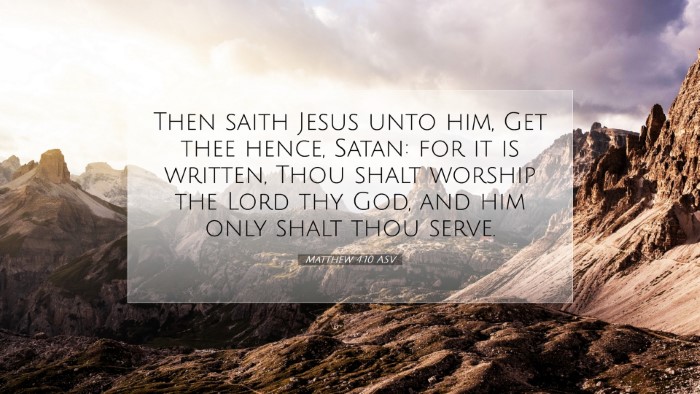 Picture 07 - Matthew 4:10 ASV Desktop Wallpaper - Then saith Jesus unto him, Get thee hence, Satan: - Desktop Bible Verse Wallpaper