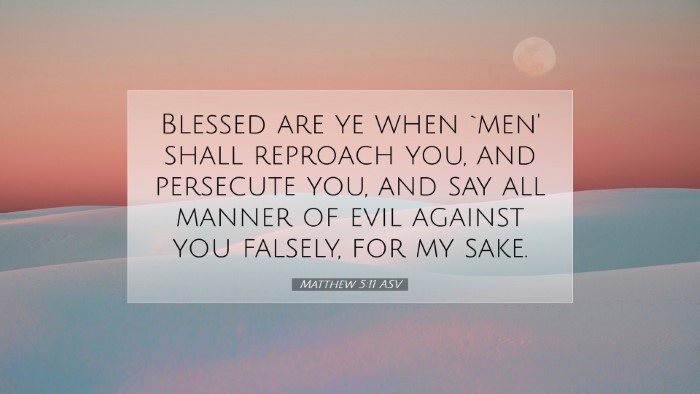 Picture 07 - Matthew 5:11 ASV Desktop Wallpaper - Blessed are ye when `men' shall reproach you, and - Desktop Bible Verse Wallpaper