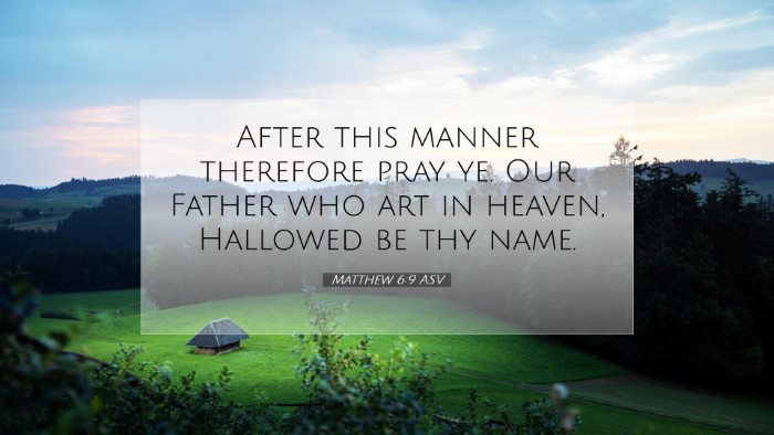 Picture 07 - Matthew 6:9 ASV Desktop Wallpaper - After this manner therefore pray ye. Our Father - Desktop Bible Verse Wallpaper