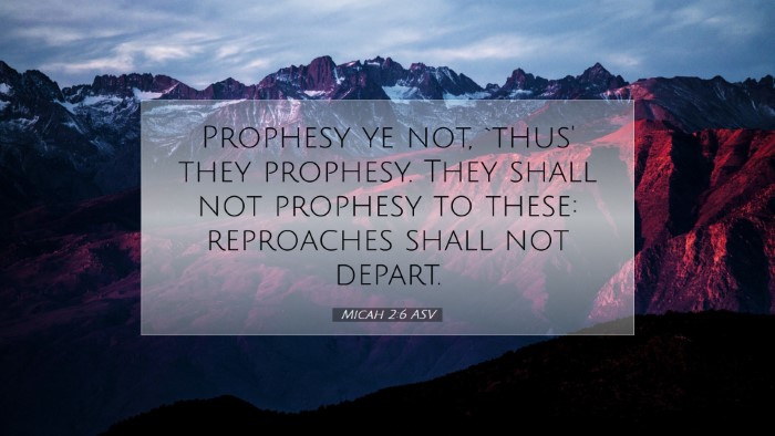 Picture 07 - Micah 2:6 ASV Desktop Wallpaper - Prophesy ye not, `thus' they prophesy. They shall - Desktop Bible Verse Wallpaper