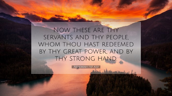 Picture 07 - Nehemiah 1:10 ASV Desktop Wallpaper - Now these are thy servants and thy people, whom - Desktop Bible Verse Wallpaper