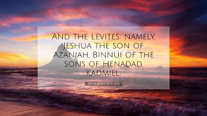 Picture 07 - Nehemiah 10:9 ASV Desktop Wallpaper - And the Levites: namely, Jeshua the son of - Desktop Bible Verse Wallpaper