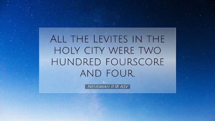 Picture 07 - Nehemiah 11:18 ASV Desktop Wallpaper - All the Levites in the holy city were two hundred - Desktop Bible Verse Wallpaper