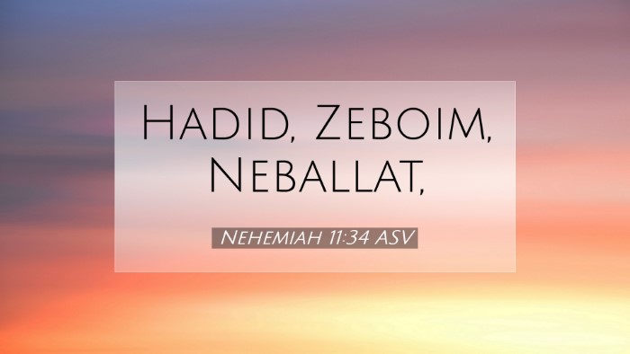 Picture 07 - Nehemiah 11:34 ASV Desktop Wallpaper - Hadid, Zeboim, - Desktop Bible Verse Wallpaper