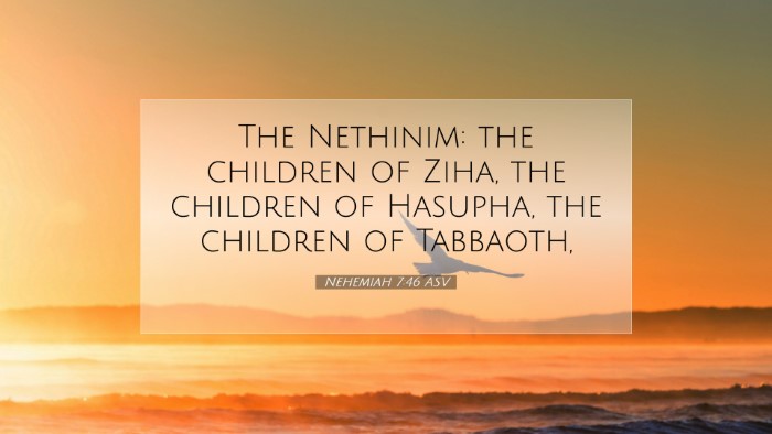 Picture 07 - Nehemiah 7:46 ASV Desktop Wallpaper - The Nethinim: the children of Ziha, the children - Desktop Bible Verse Wallpaper