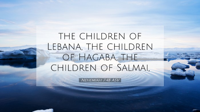 Picture 07 - Nehemiah 7:48 ASV Desktop Wallpaper - the children of Lebana, the children of Hagaba, - Desktop Bible Verse Wallpaper