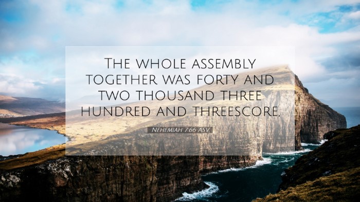 Picture 07 - Nehemiah 7:66 ASV Desktop Wallpaper - The whole assembly together was forty and two - Desktop Bible Verse Wallpaper