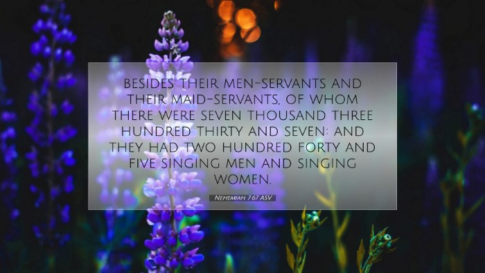 Picture 07 - Nehemiah 7:67 ASV Desktop Wallpaper - besides their men-servants and their - Desktop Bible Verse Wallpaper