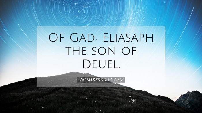 Picture 07 - Numbers 1:14 ASV Desktop Wallpaper - Of Gad: Eliasaph the son of - Desktop Bible Verse Wallpaper