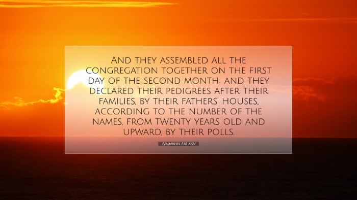 Picture 07 - Numbers 1:18 ASV Desktop Wallpaper - And they assembled all the congregation together - Desktop Bible Verse Wallpaper