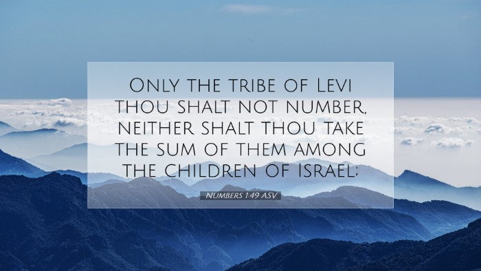 Picture 07 - Numbers 1:49 ASV Desktop Wallpaper - Only the tribe of Levi thou shalt not number, - Desktop Bible Verse Wallpaper